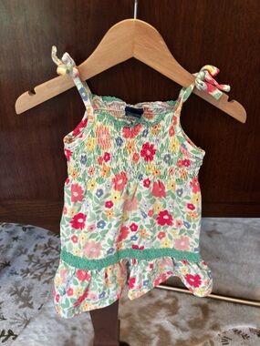 OshKosh B'gosh Floral Smocked Spaghetti Strap Dress
